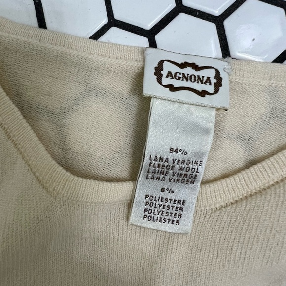 Agnona fleece wool base layer light sweater w flaws size EU 44 - Picture 2 of 7